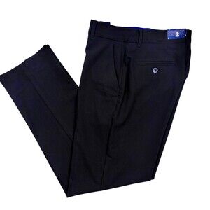 NWT Izod Boys Black Flat Front Stretch Dress Pants Slacks Uniform 14 Regular